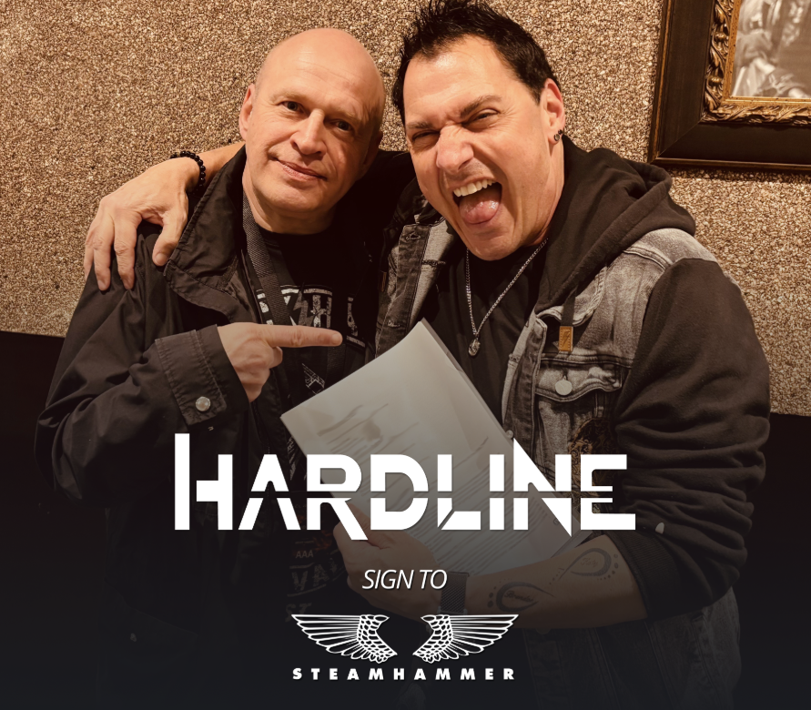 American Hard Rock Legends HARDLINE Sign with Steamhammer/SPV!